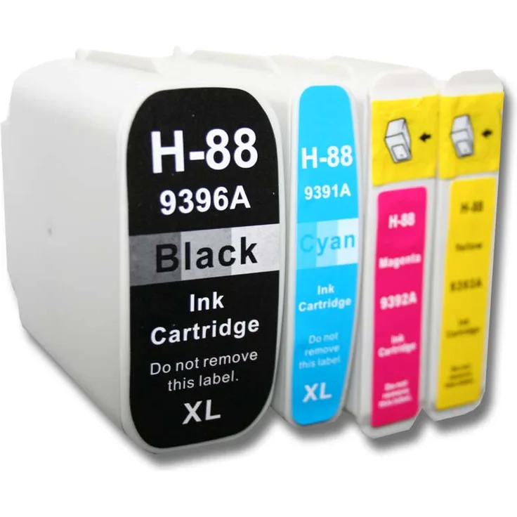 vhbw 4x kompatible Ersatz Tintenpatrone Druckerpatrone Set mit Chip für Drucker HP Officejet Pro K8600, K8600DN, L7000, L7400, L7500, L7550, L7580