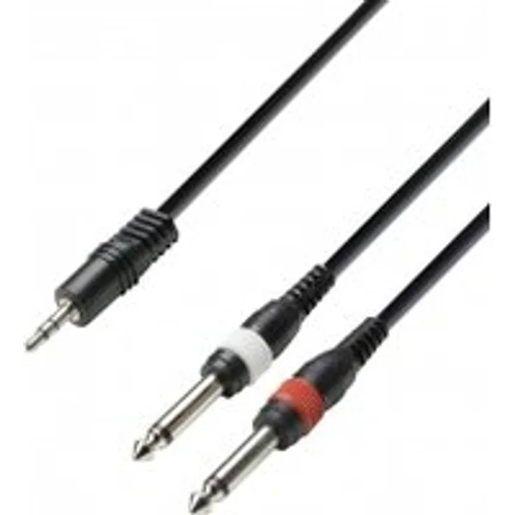 Adam Hall Cables K3YWPP0300 Audiokabel 3,5mm Klinke stereo auf 2 x 6,3mm Klinke mono 3m