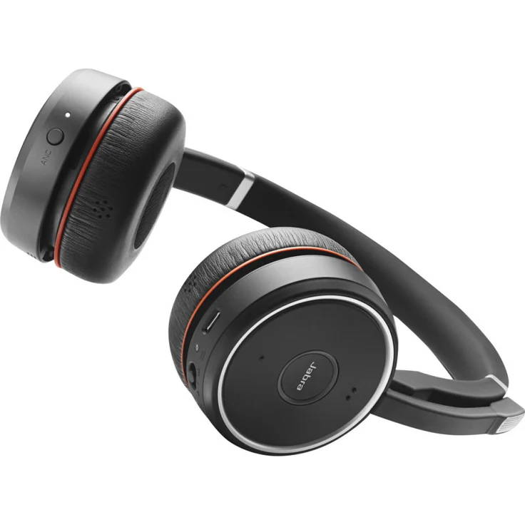 Jabra Evolve 75 MS Wireless Stereo On-Ear Headset Microsoft zertifizierte Kopfhörer mit langer Akkulaufzeit USB Bluetooth Adapter Schwarz – Bild 2