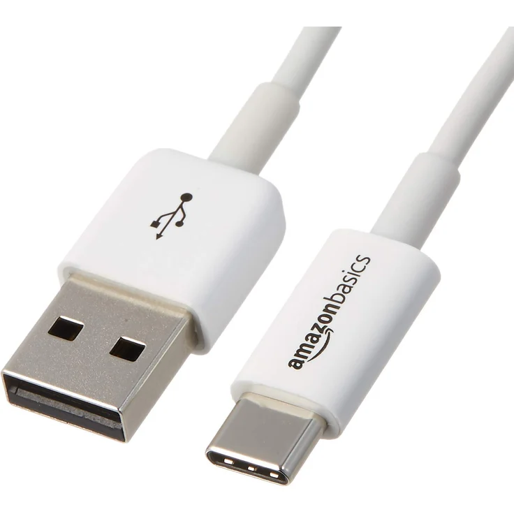 AmazonBasics USB Type C to USB A 2.0 Male Cable - 6 feet (1.8 Meters) - Weiß - Preisvergleich – Bild 1