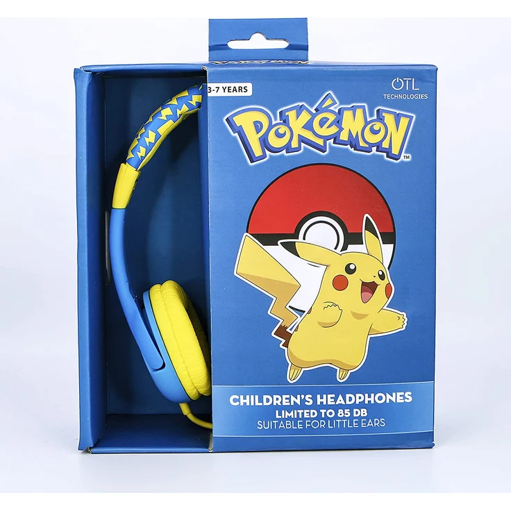 OTL Pokémon Pikachu Junior On-Ear-Kopfhörer, geeignet für Kinder, blau, gelb – Bild 4