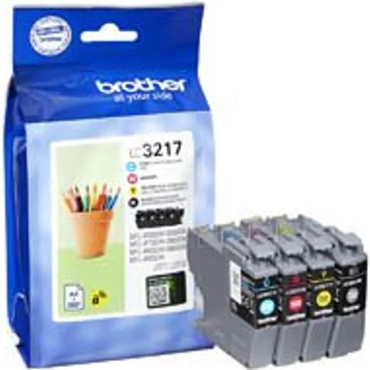 Brother LC-3217 Tintenpatronen Value Pack mit Mehrfarbig (Schwarz, Cyan, Gelb und Magenta)