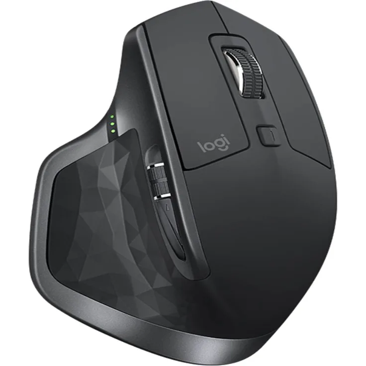 Logitech MX Master 2S Kabellose Maus, Bluetooth und 2.4GHz Verbindung via Unifying USB-Empfänger, 4000 DPI Sensor, Wiederaufladbarer Akku, Multi-Device, 7 Tasten, PC-Mac-iPadOS - graphit-schwarz