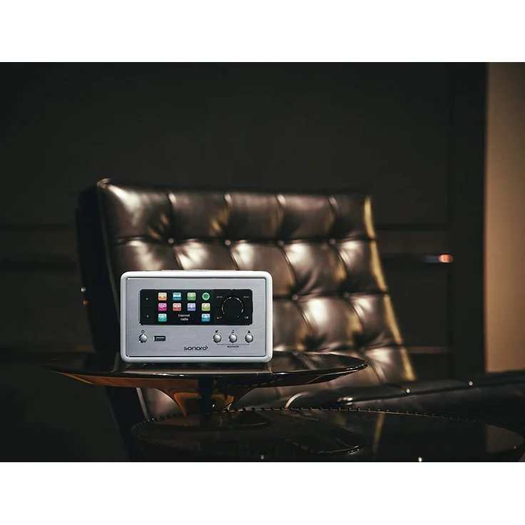 Sonoro Relax Internetradio mit Bluetooth, WLAN, TFT-Display, Wecker, silber - Preisvergleich – Bild 2