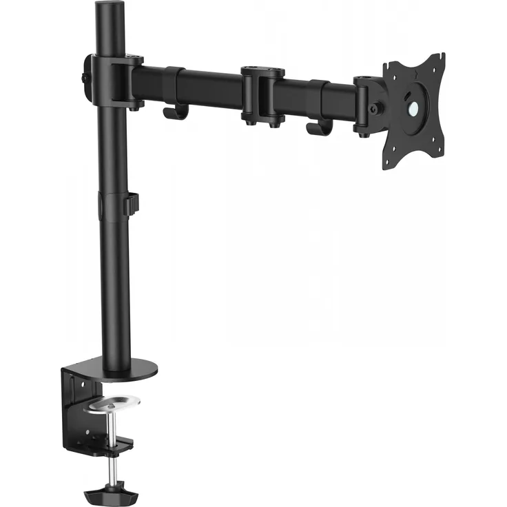 RICOO Monitor Tischhalterung für Monitore Monitorhalterung TS5711 Universal Monitorständer Schwenkbar Neigbar Höhenverstellbar Schreibtisch Bildschirmständer Bildschirm Tisch Ständer Monitorhalterungen VESA 75x75 100x100 / Schwarz