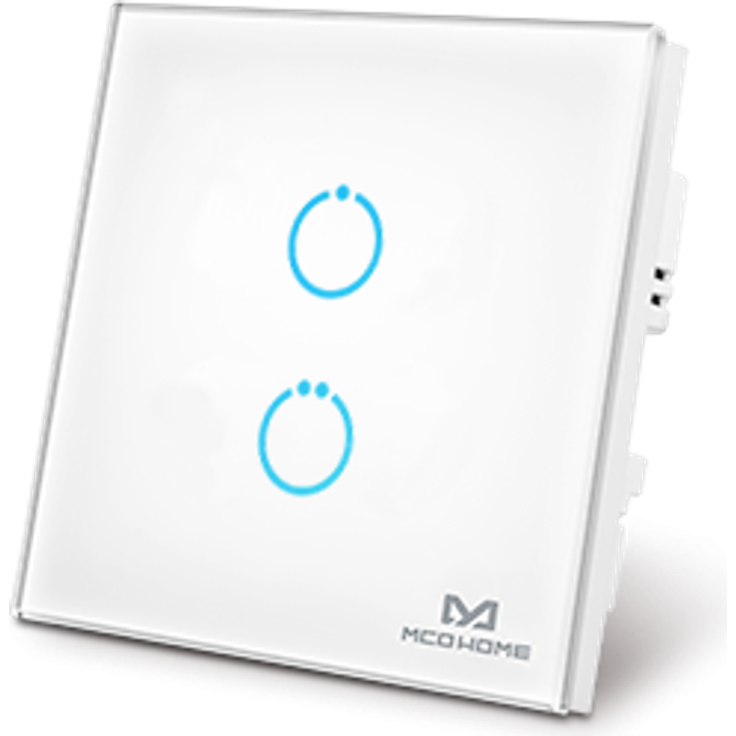 MCOHome Touch Panel Switch 2 Tasten Weiß