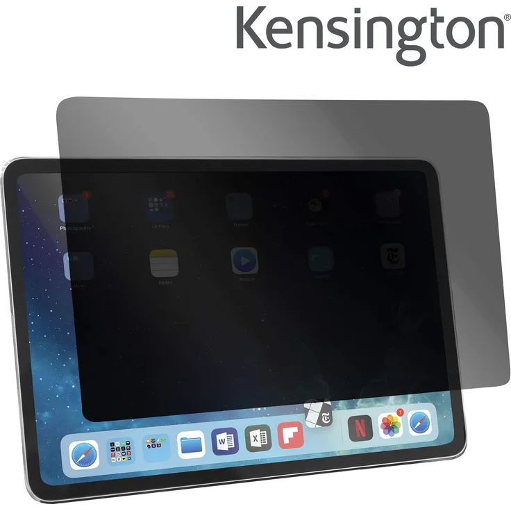 Kensington iPad Pro 12,9 Zoll (2018) Blickschutzfilter, Zweifachfilter, Ideal zum Schutz vertraulicher Daten, blaulichtverringerung und Reflektionsschutz, 626786