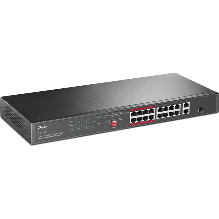 TP-Link TL-SL1218P 16-Port 10-100 Mbps PoE+ Switch