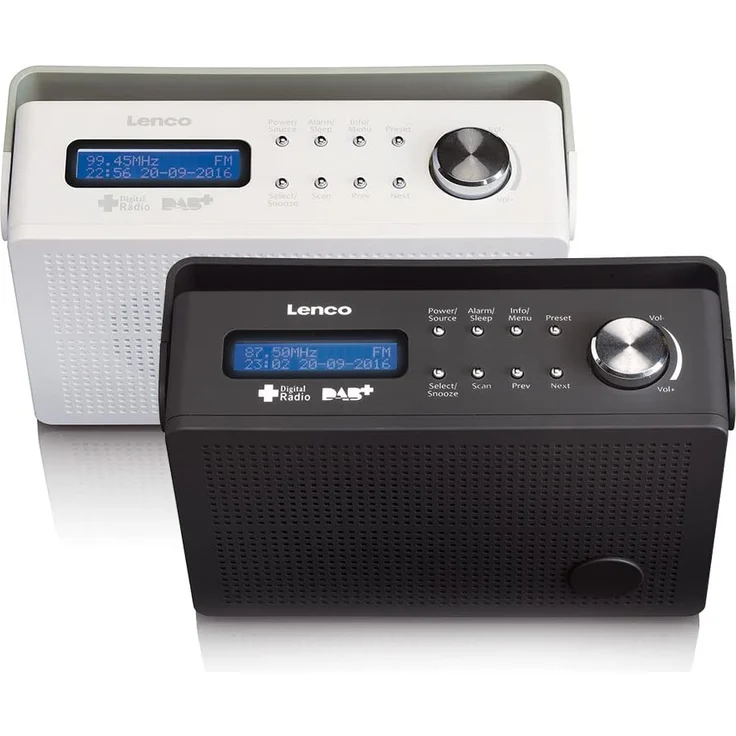 Lenco PDR-030 Digitalradio, LCD-Display, weiß – Bild 3