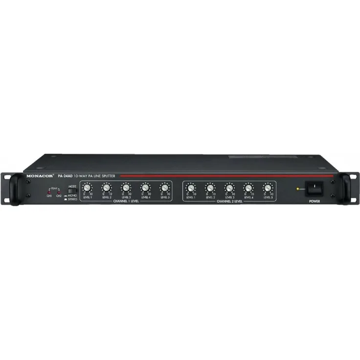 Monacor PA-24AD - 10-fach-ELA-Line-Splitter