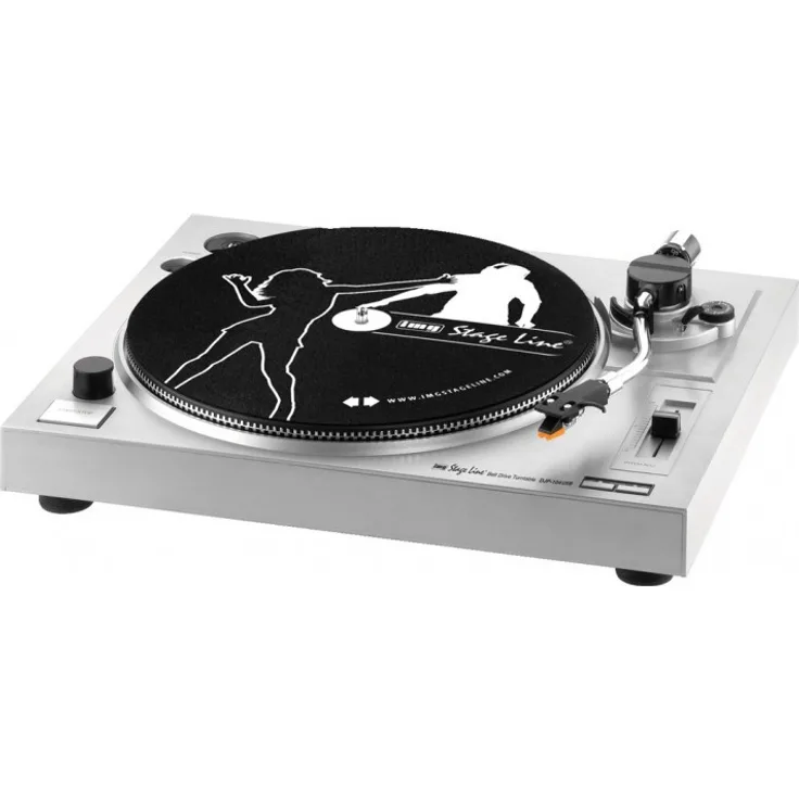 IMG Stageline DJP-104USB Stereo Hi-Fi-Plattenspieler mit USB-Port und integriertem Phono-Vorverstärker, schwarz