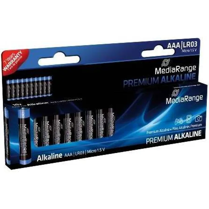 MediaRange Premium Alkaline Batterien, Micro AAA|LR03|1.5V, 10er Pack