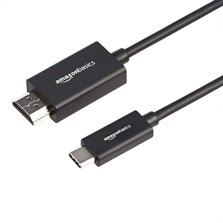 AmazonBasics – Hochwertiges Adapterkabel USB-C auf HDMI, Aluminium, Thunderbolt-3-kompatibel, 4K bei 60 Hz, 180 cm – Bild 1