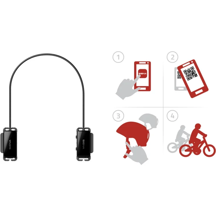 Sena PI Bluetooth Headset, Schwarz – Bild 1