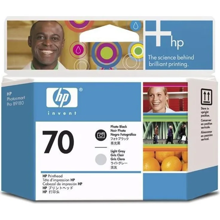 HP 70 Original Druckkopf schwarz und hell grau Standardkapazität 1er-Pack