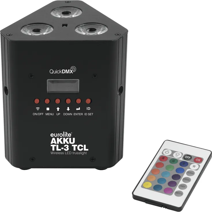 EUROLITE AKKU TL-3 TCL Trusslight QuickDMX | Truss-Innenlicht mit 3 x 3-W-3in1-LED mit QuickDMX-Transceiver 