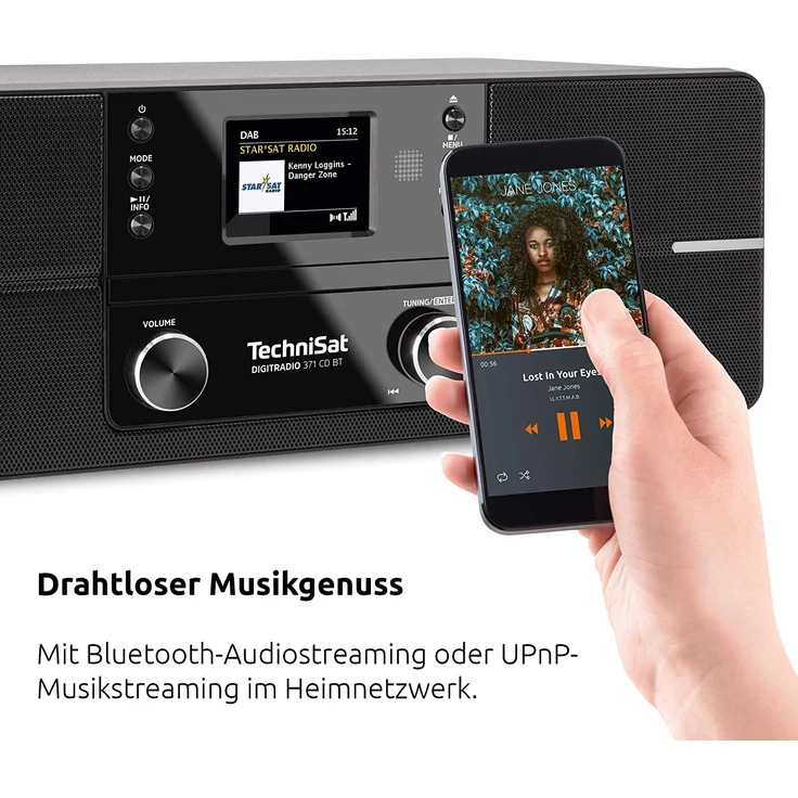TechniSat DIGITRADIO 371 CD BT CD-Radio mit Bluetooth, TFT-Display, Wecker, schwarz – Bild 7