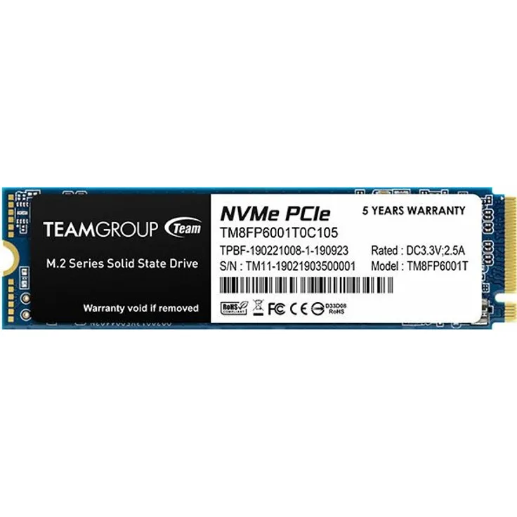 Team Group MP33 - Solid-State-Disk - 1 TB - intern - M.2 2280 - PCI Express 3.0 x4 (NVMe)