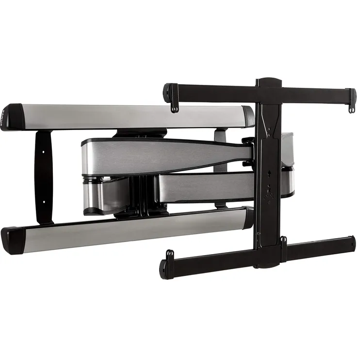 Sanus TV-Wandhalterung für Fernseher bis 228 cm (90 Zoll), Edelstahl-Finish mit FluidMotion-Design für Glatte Verlängerung, neigbar, schwenkbar, flaches Profil, einfache Installation in 3 Stufen