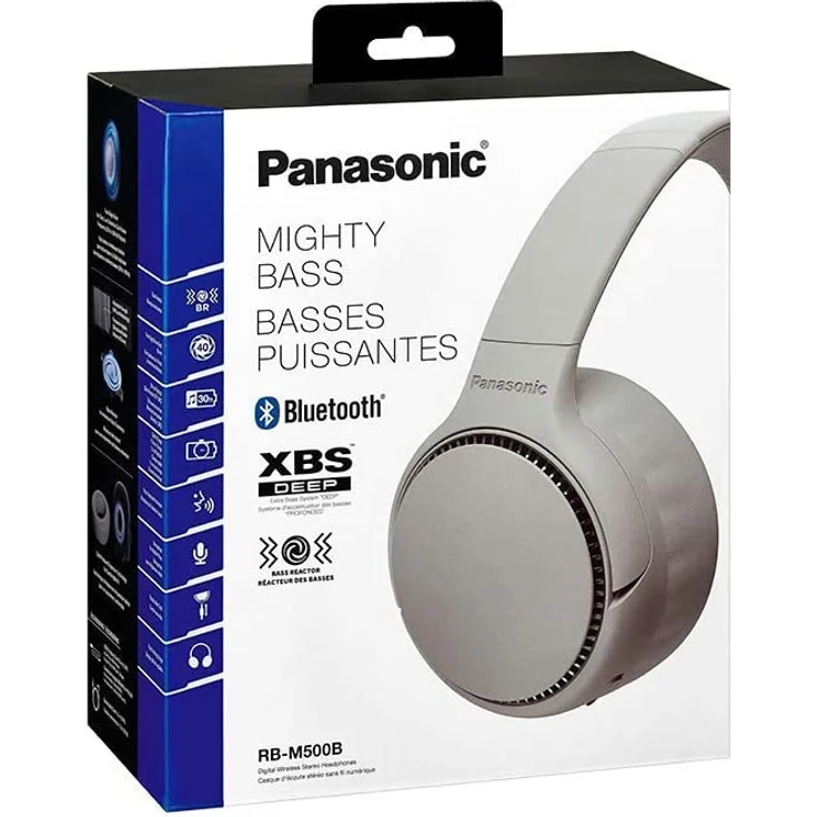 Panasonic RB-M500BE Over-Ear-Kopfhörer, mit Bluetooth, Mikrofon, creme weiß – Bild 5