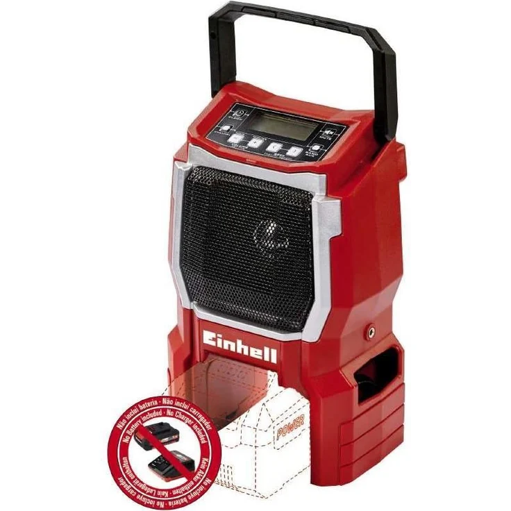 Einhell Akku-Radio TE-CR 18 Li - Solo (18V, 90mm Lautsprecher, 10 Senderspeicherplätze, LCD Display, integrierte Antenne, AUX Anschluss, ohne Akku und Ladegerät) – Bild 1