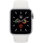 Apple Watch Series 5 Smartwatch GPS + LTE, Unisex, 40mm, Aluminiumgehäuse, Sportarmband, Silber - Preisvergleich
