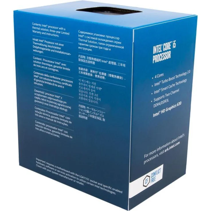 Intel Core i5-7400, 4 Kerne (4 Threads), 3 - 3,5 GHz, Boxed (BX80677I57400) – Bild 3