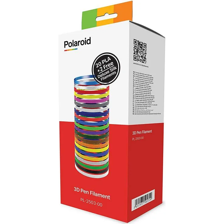 Polaroid Filament 3D Pen Box mit 20 PLA Farben+2 Deluxe Silk