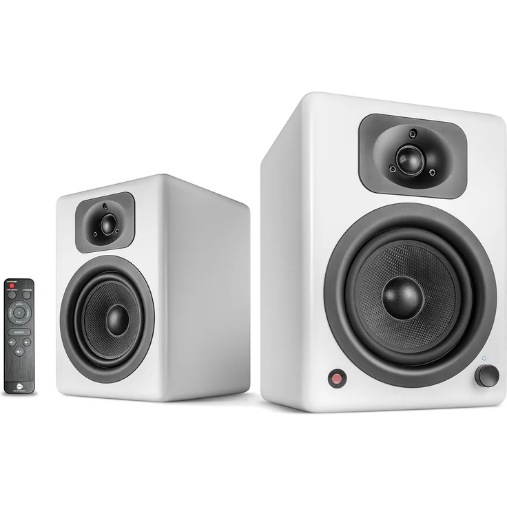 wavemaster TWO NEO soft white Regallautsprecher-System (60 Watt) mit Bluetooth-Streaming, digitalen Anschlüssen und IR-Fernbedienung Aktiv-Boxen Nutzung für TV-Tablet-Smartphone, mattweiß (66366) Regallautsprecher - 60 Watt - weiß – Bild 1