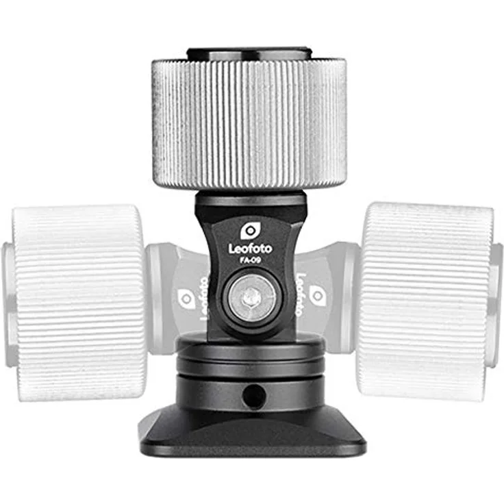Leofoto FA-09 Blitzschuh-Adapter für Blitzschuh, 0,64 cm kippbar, Stativ/Lightstand Mount mit Friktionskontrolle, kompatibel mit Arca/RRS