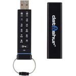 iStorage datAshur verschlüsselter 4GB 2.0 USB-Stick (AES 256-bit Hardware-Verschlüsselung) Speicherstick Schwarz