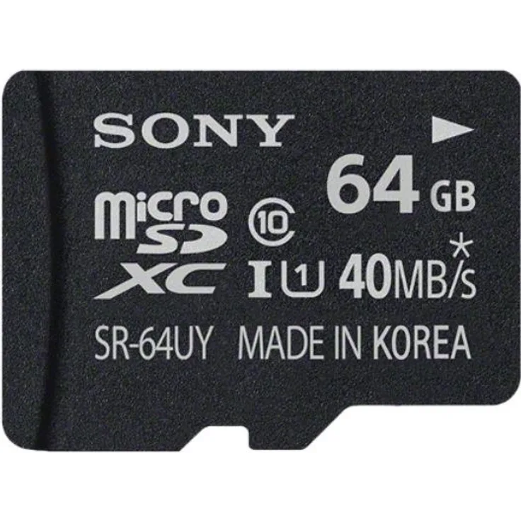 Sony SR64UY3 - 64GB MicroSD XC Speicherkarte (Class 10, 100MB-s , SD Adapter enthalten)