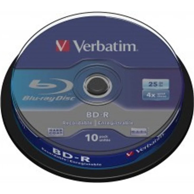 Verbatim BD-R Single Layer, Blu-Ray-Disk 25 GB - 6-fache Brenngeschwindigkeit - Kratzschutz, 10 Stück Spindel - Preisvergleich