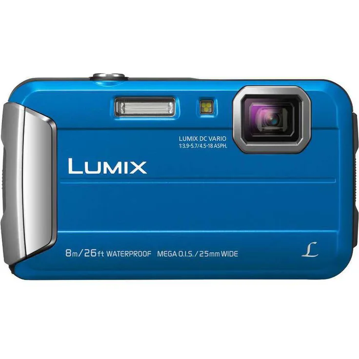 Panasonic LUMIX DMC-FT30EG-A Outdoor Kamera (16,1 Megapixel, 4x opt. Zoom, 2,6 Zoll LCD-Display, 220 MB interne Speicher, wasserdicht bis 8 m, USB, blau)