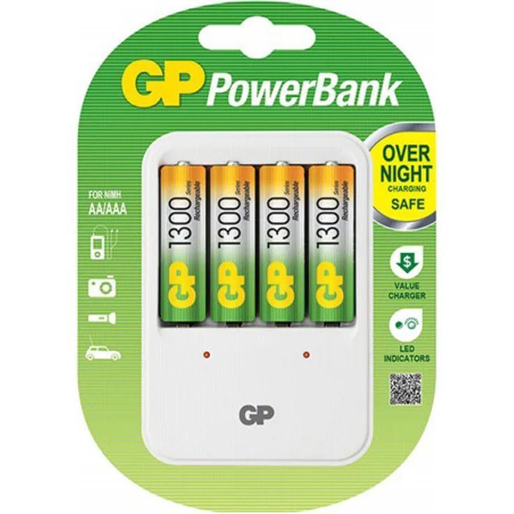 GP Recyco+ Powerbank 420 + 4 AA Ladegerät
