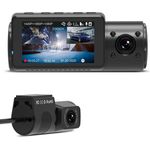 VANTRUE N4 3 Lens Dashcam 1440P + Dual 1080P Kamera Auto, Infrarot-Cut Nachtsicht, 2592x 1520P vorne, 24/7 Parkmodus, WDR 2.45 Zoll IPS, Hitzebeständig Superkondensator Dash Cam, G Sensor Max. 256GB