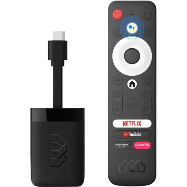 Homatics Dongle Q Android TV Mediaplayer Stick 4K HDR, 5GHz WiFi, Bluetooth, Sprachfernbedienung