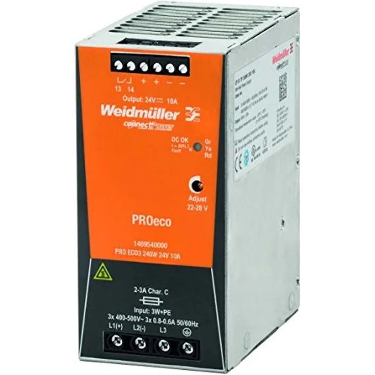 Weidmuller 1469540000 – Netzteil Pro ECO3 240 W 24 V 10 A