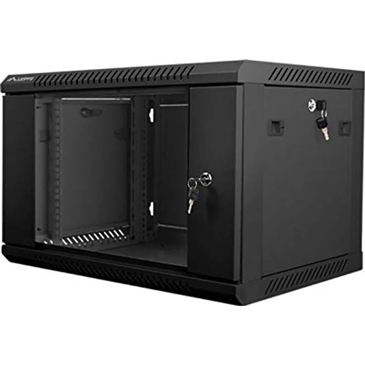 lanberg - Rack Cabinets Wall-Mounted Rack 19'' demounted Flat Pack 6U-600x450mm Black