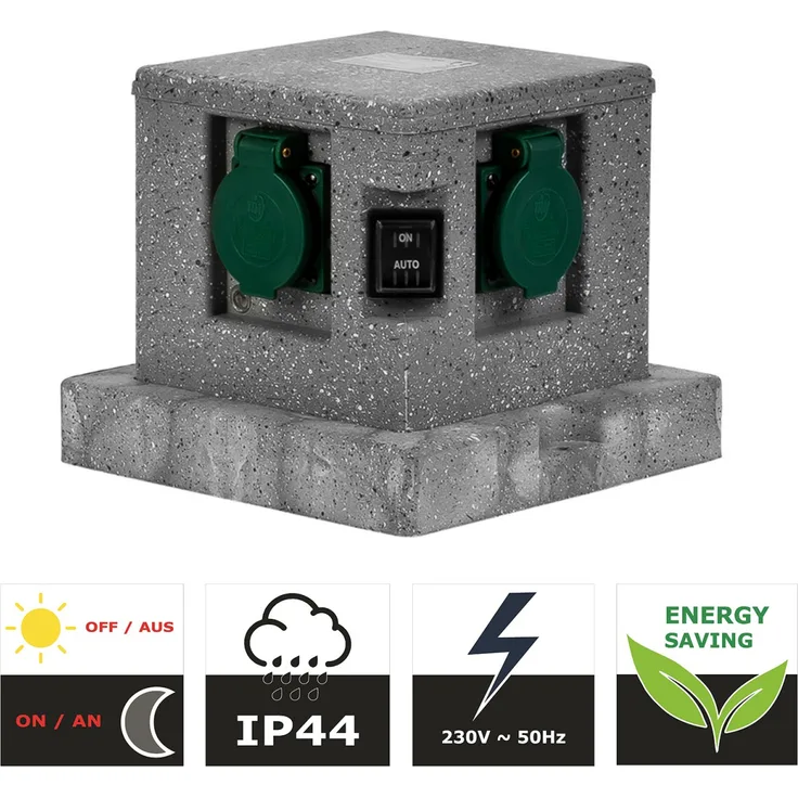 Grafner Gartensteckdose Quadratisch