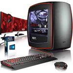 VIBOX Atom GL780-160 Gaming PC Computer mit Spiel Bundle, Windows 10 OS, 3x Triple 27 Zoll HD Monitor (4,7GHz Intel i7 6-Core, MSI Nvidia GeForce GTX 1080 Grafikkarte, 8GB DDR4 RAM, 2TB HDD)