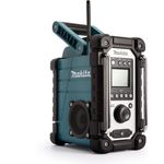 Makita DMR107 Baustellenradio mit Wecker, geeignet für Outdoor, spritzwassergeschützt, blau