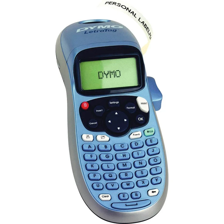 Dymo LetraTag LT-100H Beschriftungsgerät Handgerät | Tragbares Etikettendrucker mit ABC Tastatur | blau | Ideal fürs Büro oder zu Hause – Bild 2