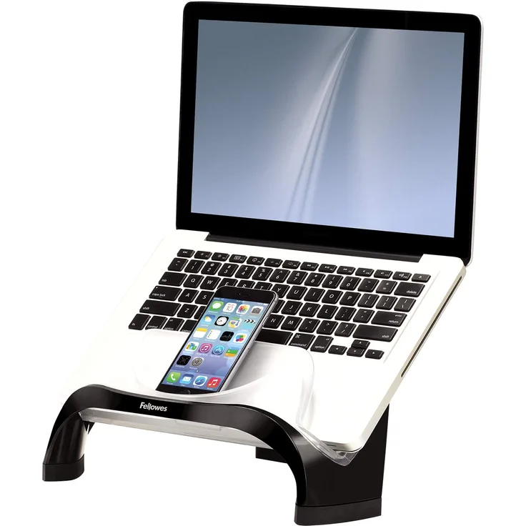 Fellowes Laptop Ständer Smart Suites, höhenverstellbar, ergonomisch, mit USB Hub, für Laptops bis 17 Zoll