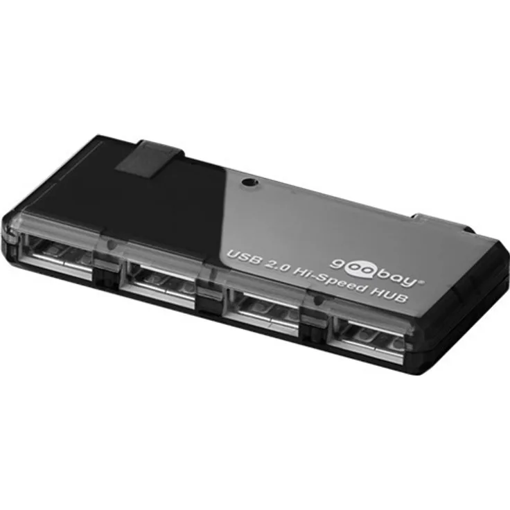 GOOBAY Wentronic Mini USB 2.0 4-Port 480 Mbit/s schwarz