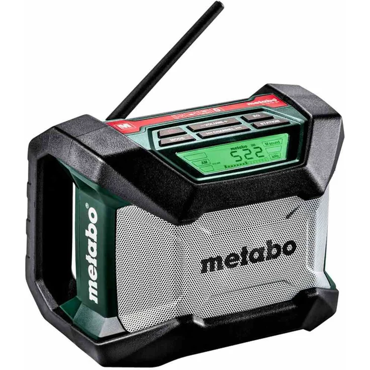 Metabo R 12-18 (600776850), ohne Akku, Baustellenradio, LCD-Display, geeignet für Outdoor, spritzwassergeschützt, grün – Bild 1