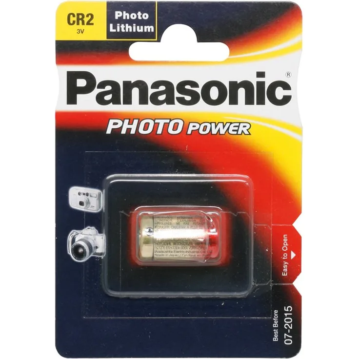 Panasonic CR2 Lithium-Batterie , 3V, 1er Pack