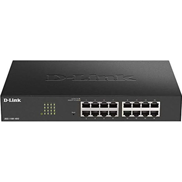 D-Link DGS-1100-16V2 16-Port Gigabit Smart Switch (10-100-1000 Mbit-S, Einfache Plug & Play-Installation, lüfterlos) – Bild 1