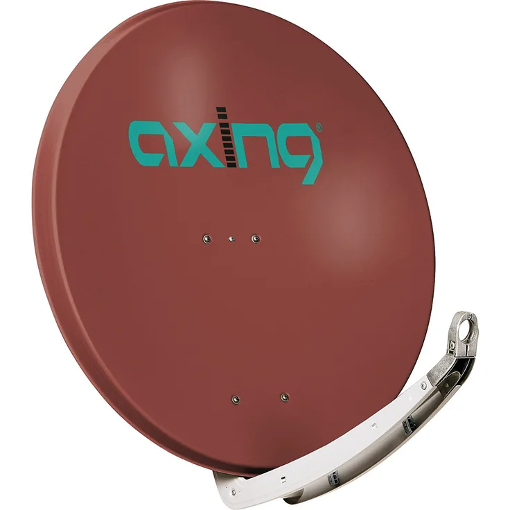 Axing SAA 85-03 Satelliten-Schüssel mit 40 mm LNB-Halterung, Aluminium Sat-Spiegel, Größe: 85 cm ziegelrot
