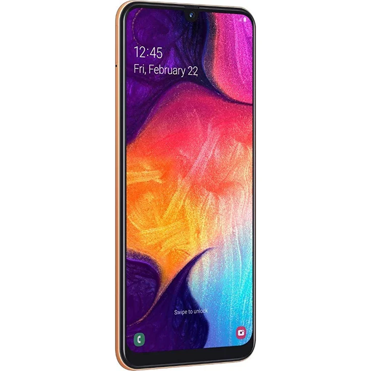 Samsung Galaxy A50 Smartphone 16,26cm (6,4 Zoll) Super AMOLED-Display, 128GB interner Speicher, 4GB RAM, Dual-SIM, Android, Coral – Bild 2